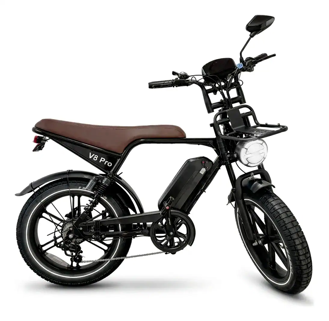 Bicicleta elétrica Ebike Delivery V8 Pro para entregas rápidas e sustentáveis.